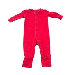 Primary Organic Cotton Romper Red Size 0-3M